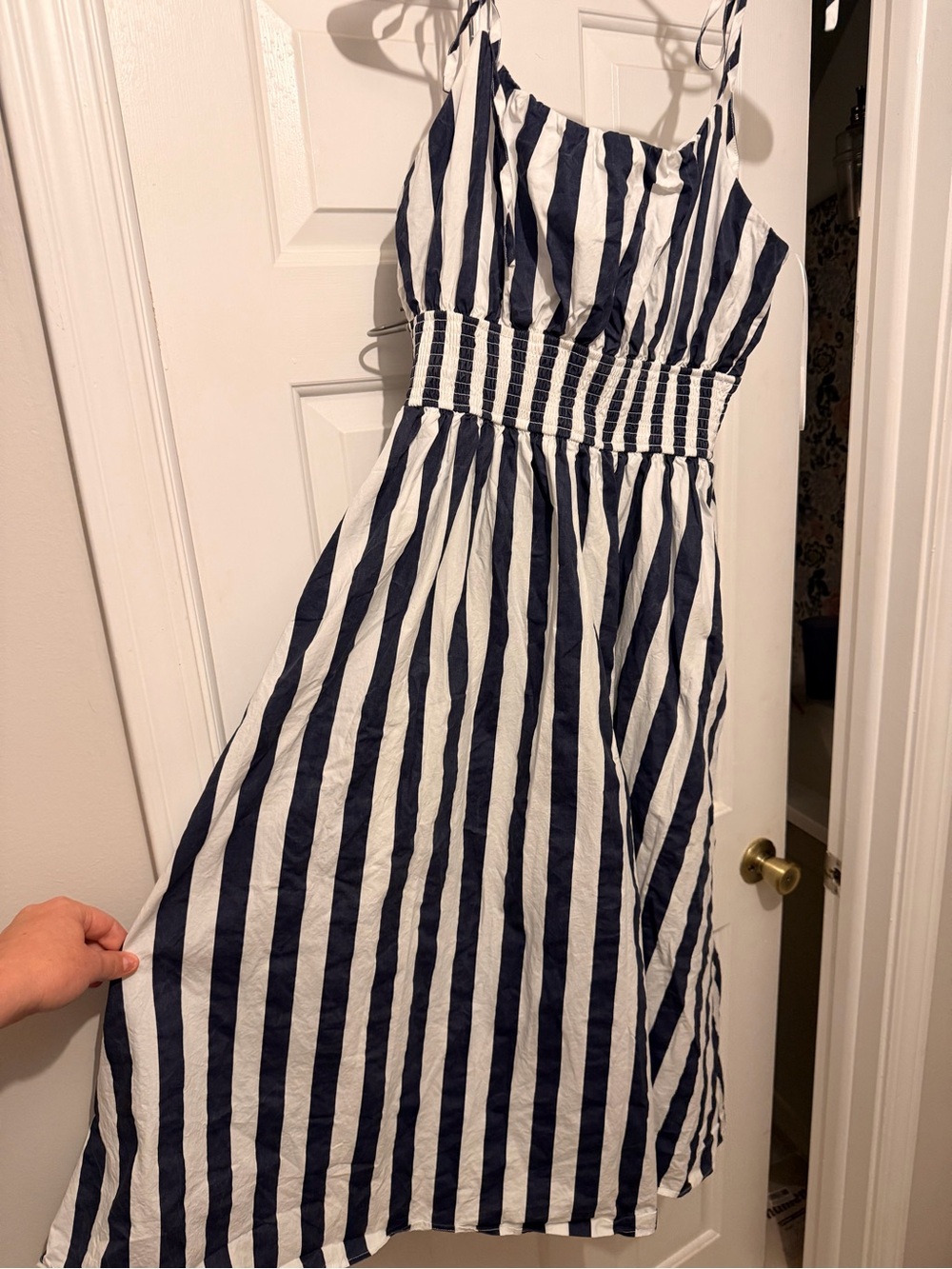 Flying Tomato Navy & White Vertical Striped Sundress